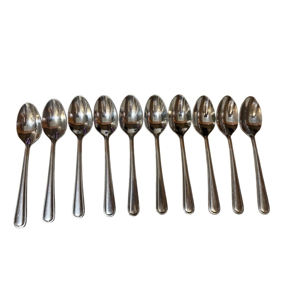 Stainless Steel Teaspoons - Flatware- Unbranded -  Lot Of 10 - Replacement